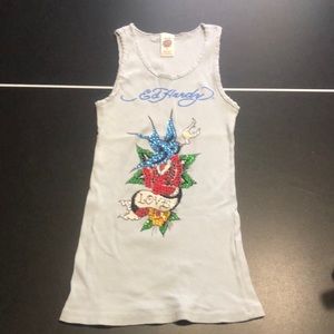 Ed Hardy Love tank top with gems
